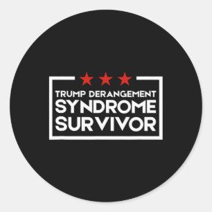 Sticker Rond Survivant du Syndrome de Dérangement de Trump 3