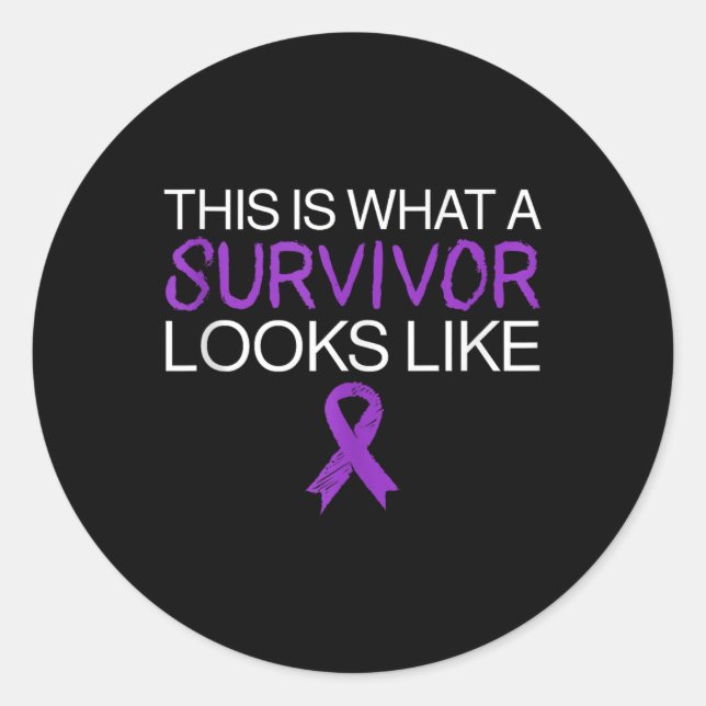 Sticker Rond Survivant Fighter Lupus Mois de sensibilisation Ri (Devant)
