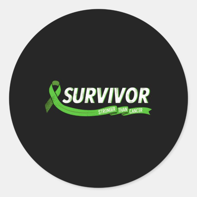Sticker Rond Survivant Forte non Hodgkin Lymphoma Cancer Awar (Devant)