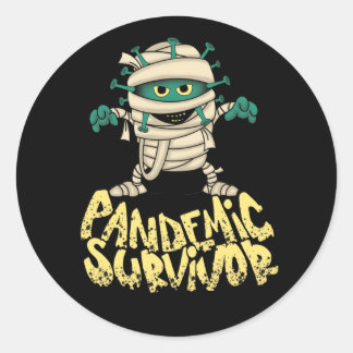 Sticker Rond Survivant, Survivant pandémique,