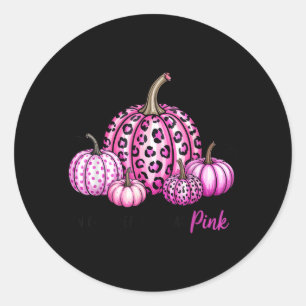 Sticker Rond Survivante du cancer du sein Pumpkin