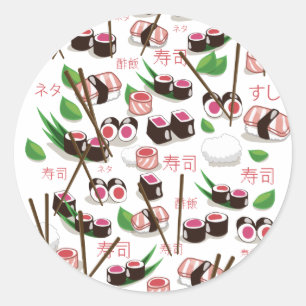 Sticker Rond Sushi