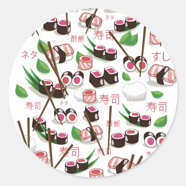 Sticker Rond Sushi (Devant)