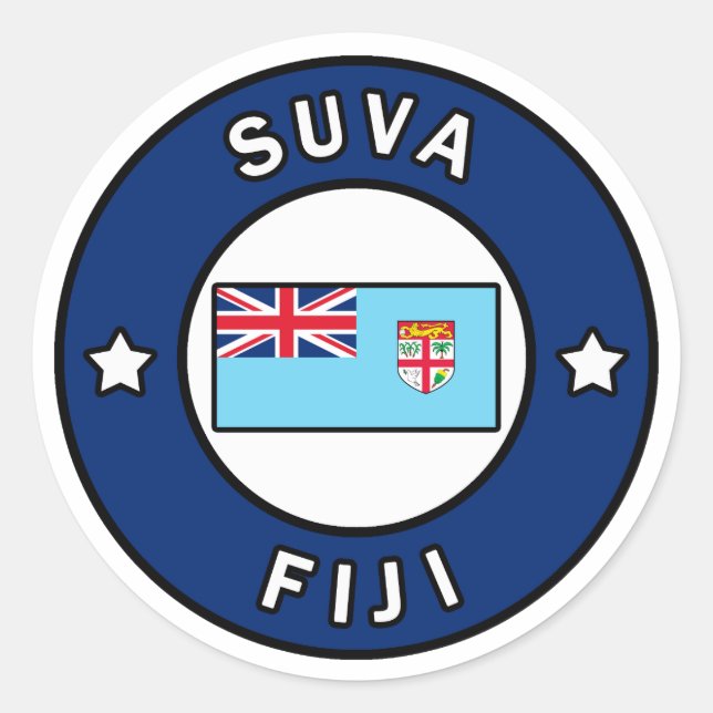 Sticker Rond Suva Fidji (Devant)