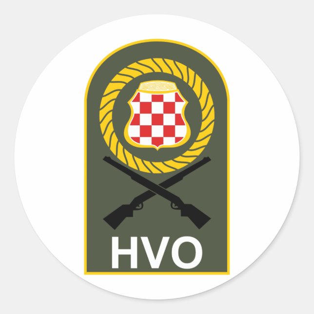 Sticker Rond Suveniri sa HVO oznakom (Devant)