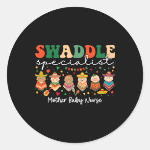 Sticker Rond Swaddle Spécialiste Médecine mexicaine