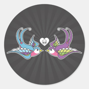 Sticker Rond Swallows