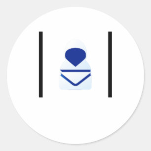 Sticker Rond Sweat - shirt à capuche de vérification du piratag