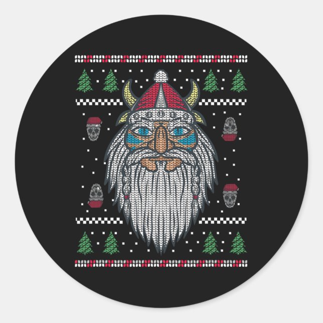 Sticker Rond Sweaters de Noël moches 1 (Devant)