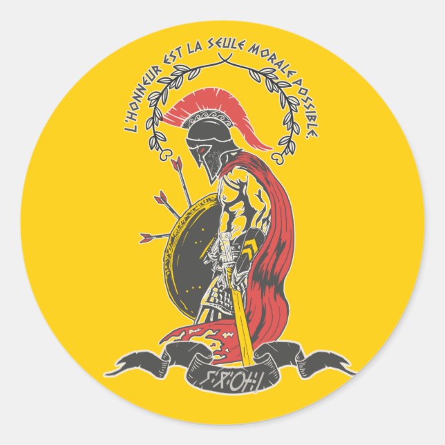 Sticker Rond Sweatshirt Citation Jugurtha (Devant)