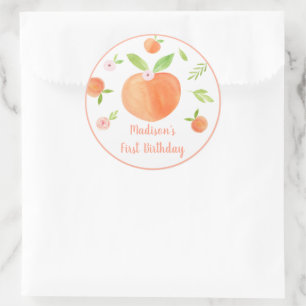 Sticker Rond Sweet As A Peach Anniversaire