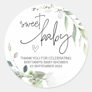 Sticker Rond Sweet Baby Boy Girl mignonne Baby shower Party Fav