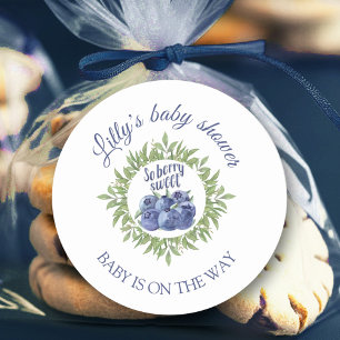 Sticker Rond Sweet baby est sur le chemin baby shower autocolla