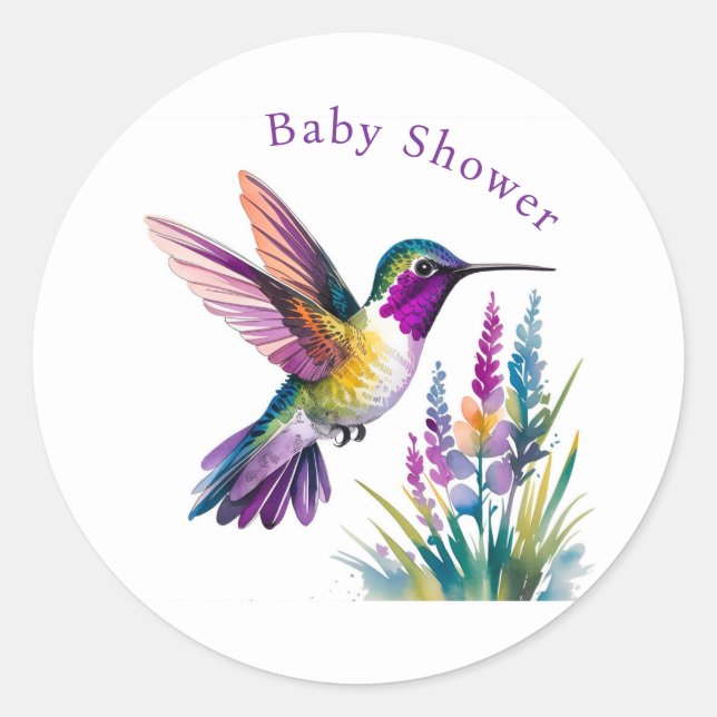 Sticker Rond Sweet Begin : Une fête Baby shower (Devant)