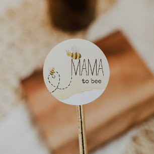 Sticker Rond Sweet Bumblebee Mama to Bee Baby shower Favoriser