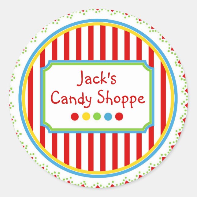 Sticker Rond Sweet Candy Circus (Devant)
