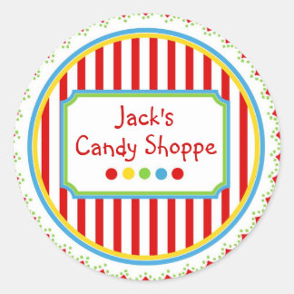 Sticker Rond Sweet Candy Circus