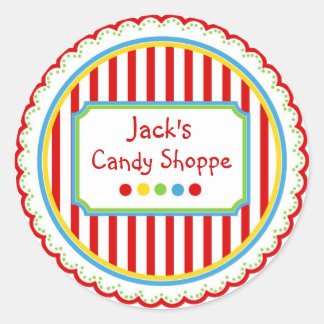 Sticker Rond Sweet Candy Circus