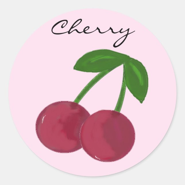 Sticker Rond Sweet Cherry (Devant)
