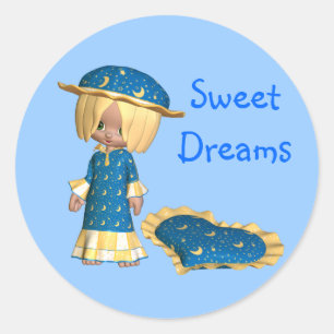 Sticker Rond Sweet Dreams