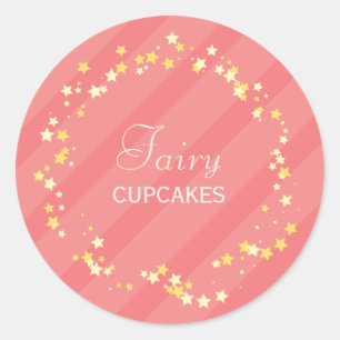 Sticker Rond Sweet Fairy Princesse & Magic Stars Anniversaire