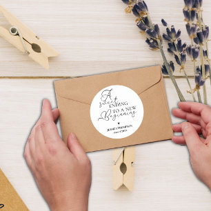 Sticker Rond Sweet Finding to New Beginning 2024 Graduation