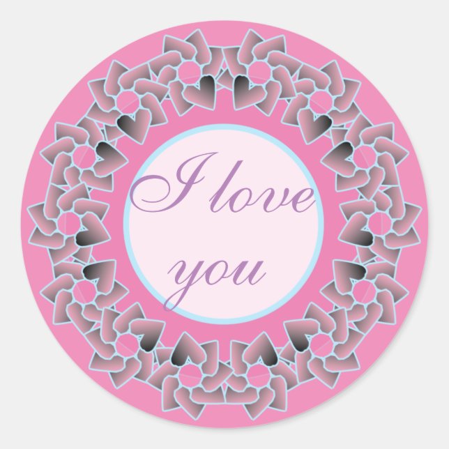 Sticker Rond Sweet Gifts and Favors Floral Design (Devant)