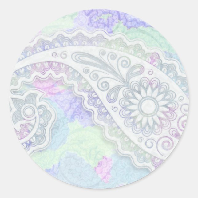Sticker Rond Sweet Lacey Paisley (Devant)