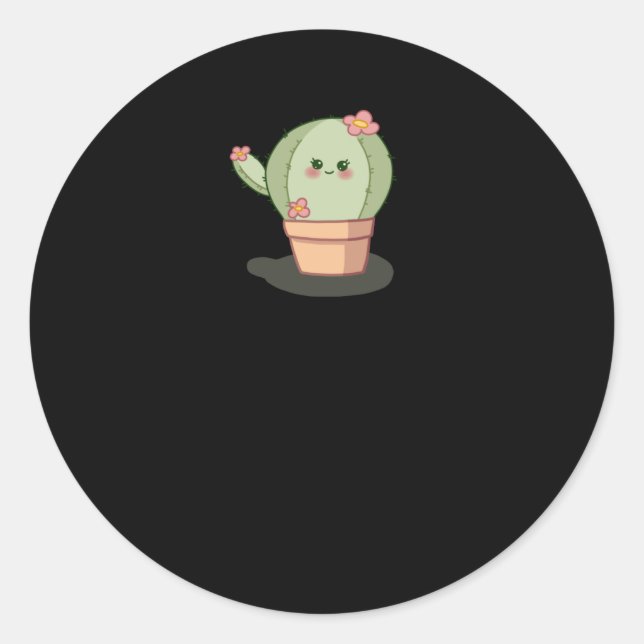 Sticker Rond Sweet Little Cactus (Devant)