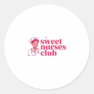 Sticker Rond Sweet Nurses Club
