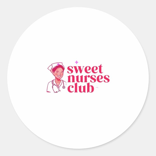 Sticker Rond Sweet Nurses Club (Devant)