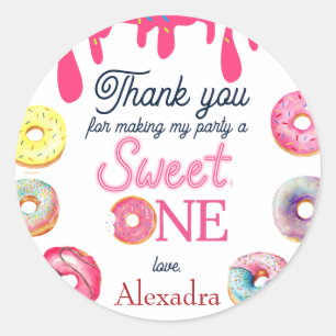 Sticker Rond Sweet One 1er anniversaire