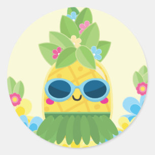 Sticker Rond Sweet Pineapple Girls Ms Onederful Premier anniver