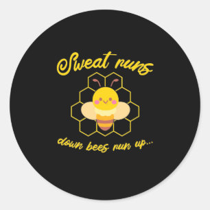 Sticker Rond Sweet Runs Down Bees Run Up