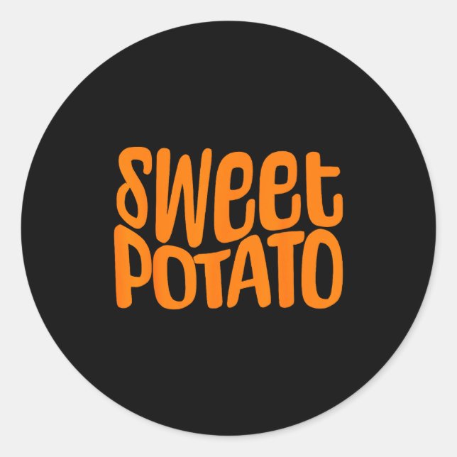 Sticker Rond Sweet Tato Grouchy Tato Couple Matching Thanksgivi (Devant)