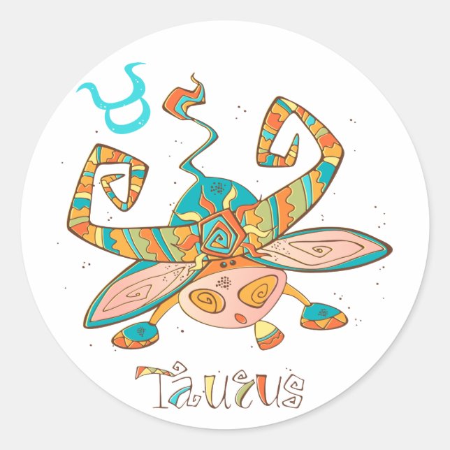Sticker Rond Sweet Taurus Bull (Devant)