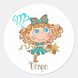 Sticker Rond Sweet Virgo Child