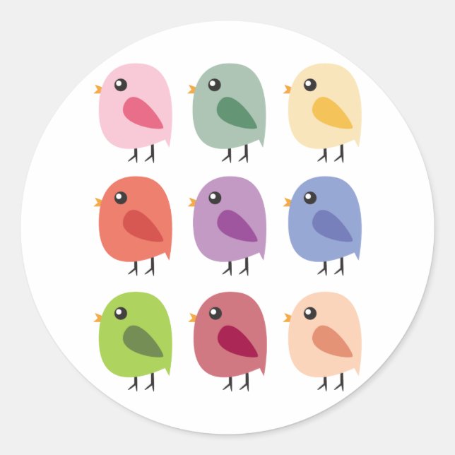 Sticker Rond SweetTweet Birds (Devant)