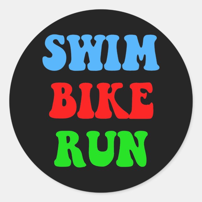 Sticker Rond Swim Bike (Devant)