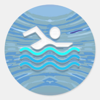 Sticker Rond SWIM Swimmer Succès Plongée succès NVN238