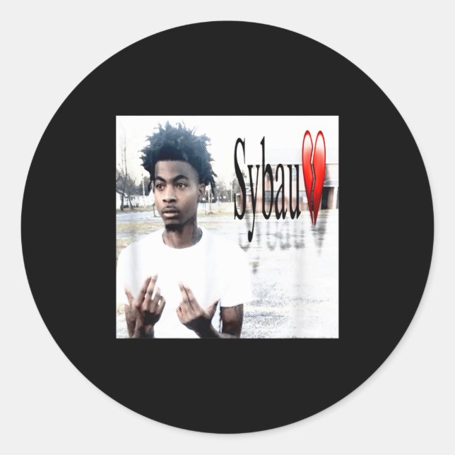 Sticker Rond Sybau Lazer Dim 700 Streetwear Funny Gift Novelty  (Devant)