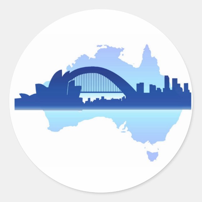 Sticker Rond Sydney Australie 3 (Devant)