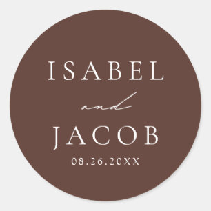 Sticker Rond SYDNEY Espresso Mariages Brown