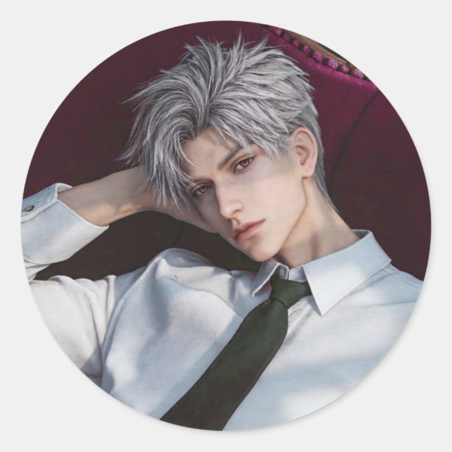 Sticker Rond Sylus Après le travail, l'amour et l'espace profon (Devant)