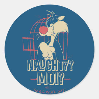 Sticker Rond SYLVESTER™ - Naughty ? Moi ?