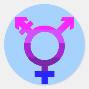 Sticker Rond Symbole 2 de drapeau de transport