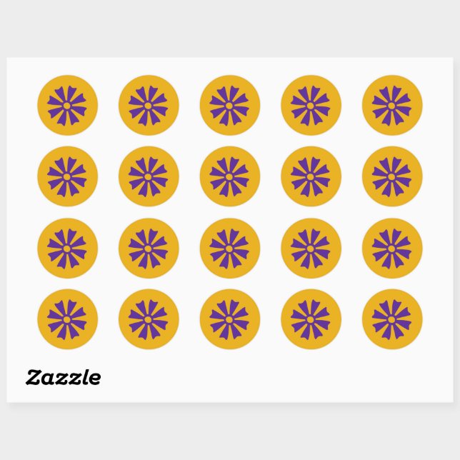 Sticker Rond Symbole Adinkra (Sagesse) (Feuille)