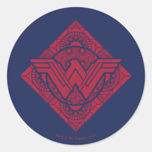 Sticker Rond Symbole amazonien Wonder Woman