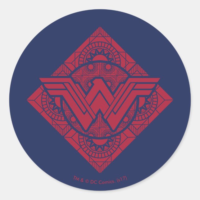 Sticker Rond Symbole amazonien Wonder Woman (Devant)