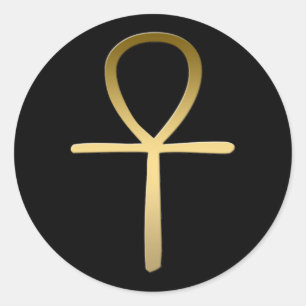 Sticker Rond Symbole Ankh cross-égyptien